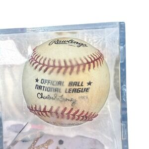 Rawlings Official Baseball  National League Men White Good Charles Feeney RO-N